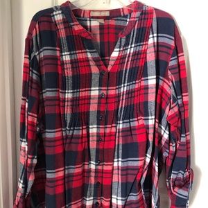 Woman Within 3X Flannel Top